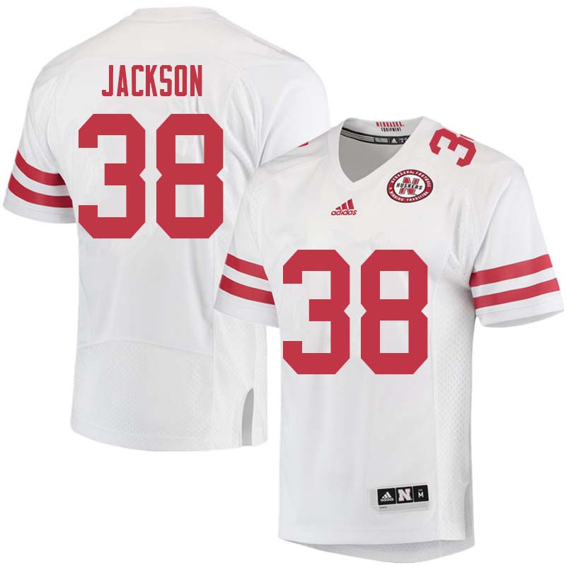 Men #38 Damian Jackson Nebraska Cornhuskers College Football Jerseys Sale-White